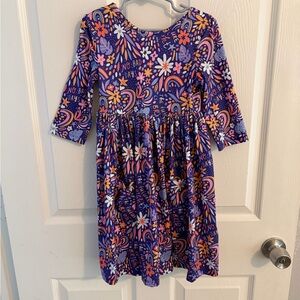 Vibrant Purple Mila & Rose 3/4 sleeve dress with pockets